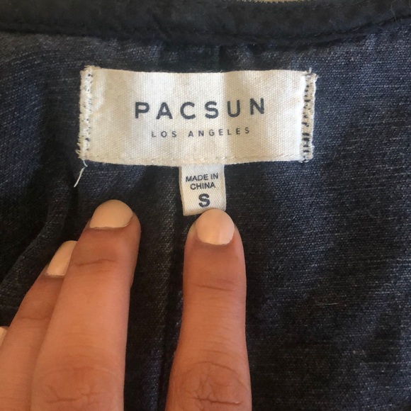 PacSun Denim Overall Dress in Washed Black - Picture 5 of 5